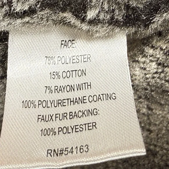 Calvin Klein Bomber Jacket Black Faux Leather Faux Fur Lined Men's Size XL - Picture 5 of 13